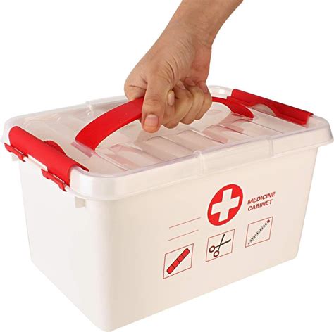 empty first aid storage containers